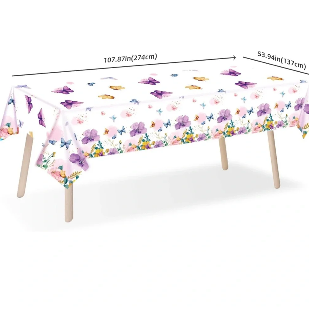NIP Butterfly Theme Party Plastic Disposable Table Cover